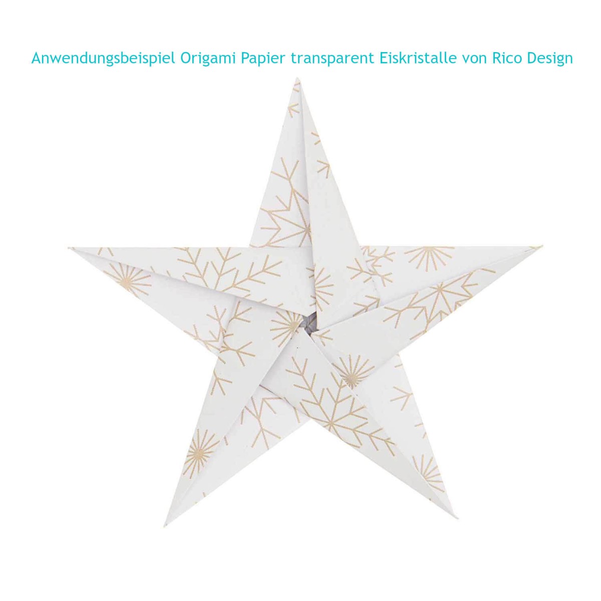 Anwendungsbeispiel Origamipapier transparent Schneeflocke