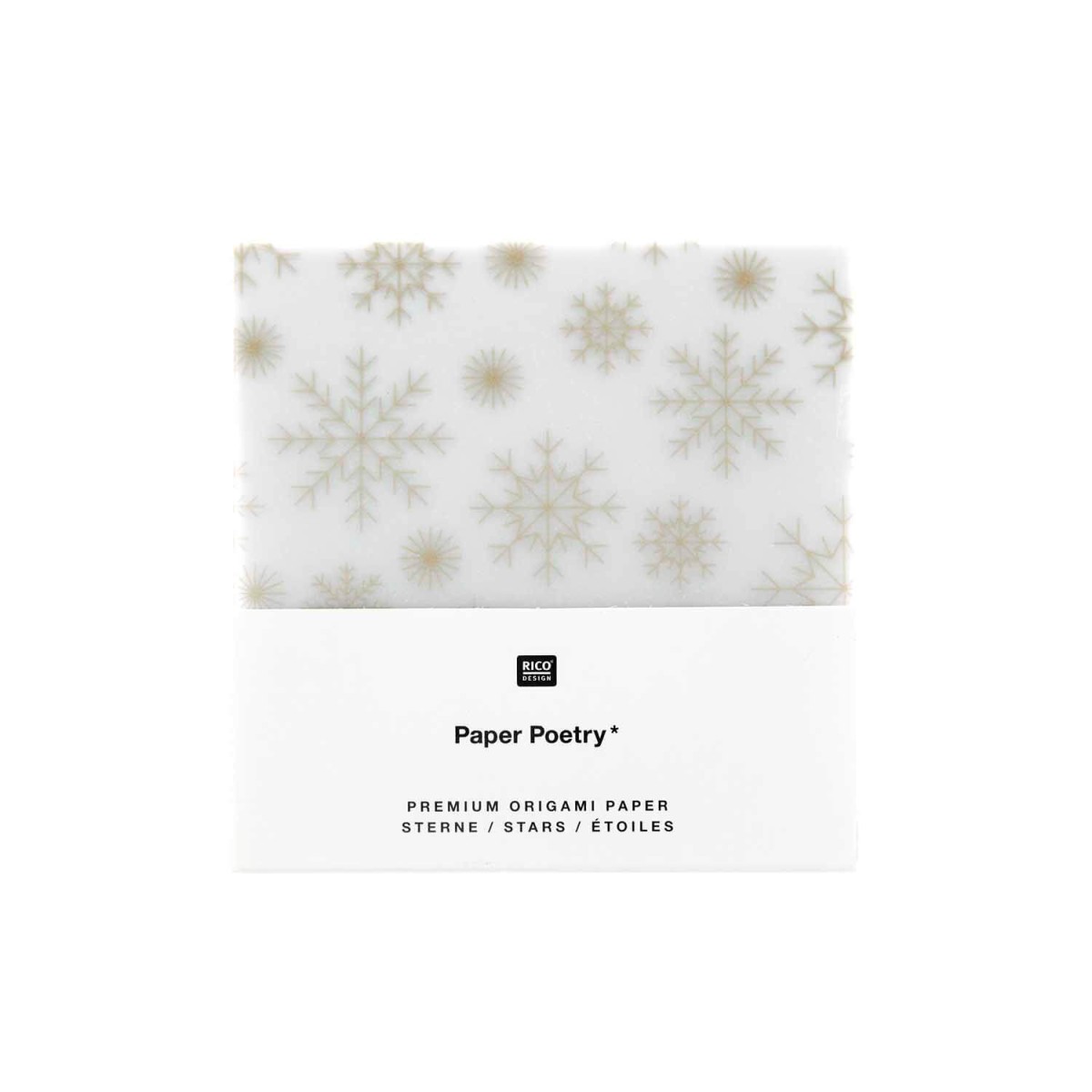 Paper Poetry Origami Transparentpapier Schneeflocken gold