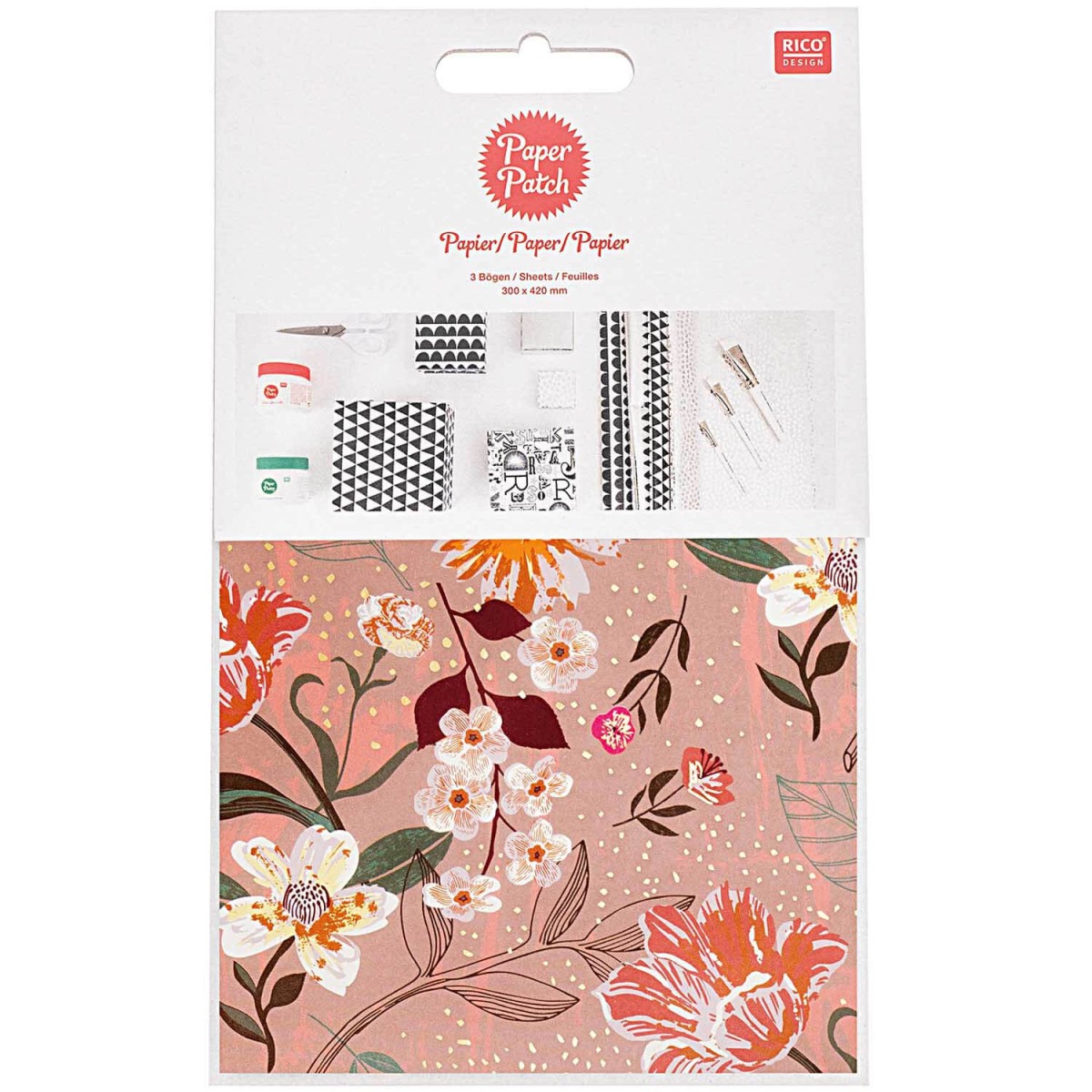 Paper Patch Papier Nature Matters 3 Bogen im Set