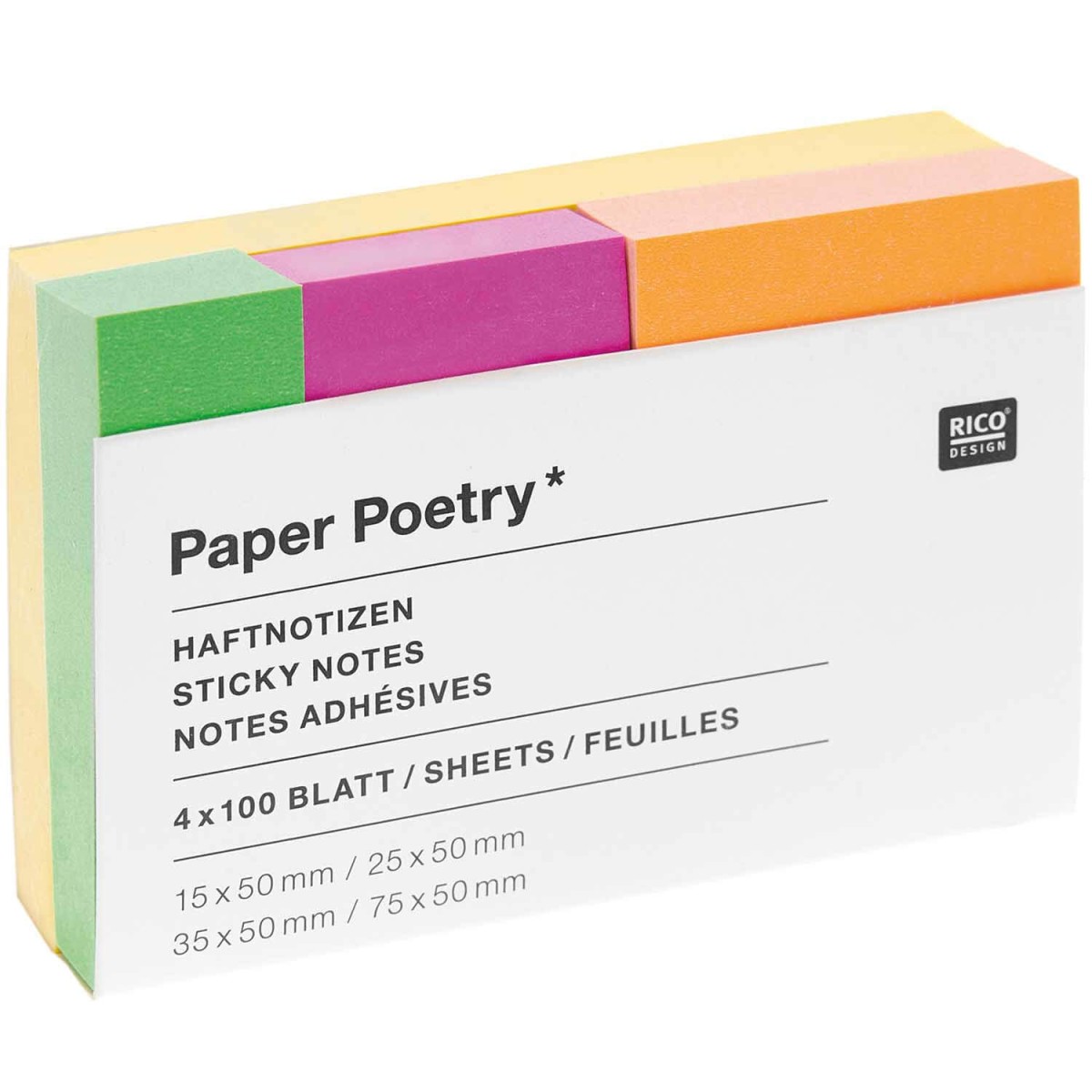 Paper Poetry Haftnotizen Neon Mix