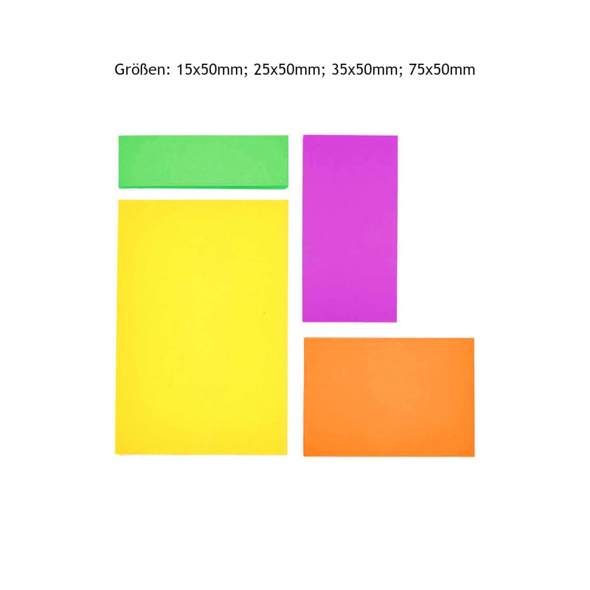 Haftnotizen Neon Mix 4 Größen