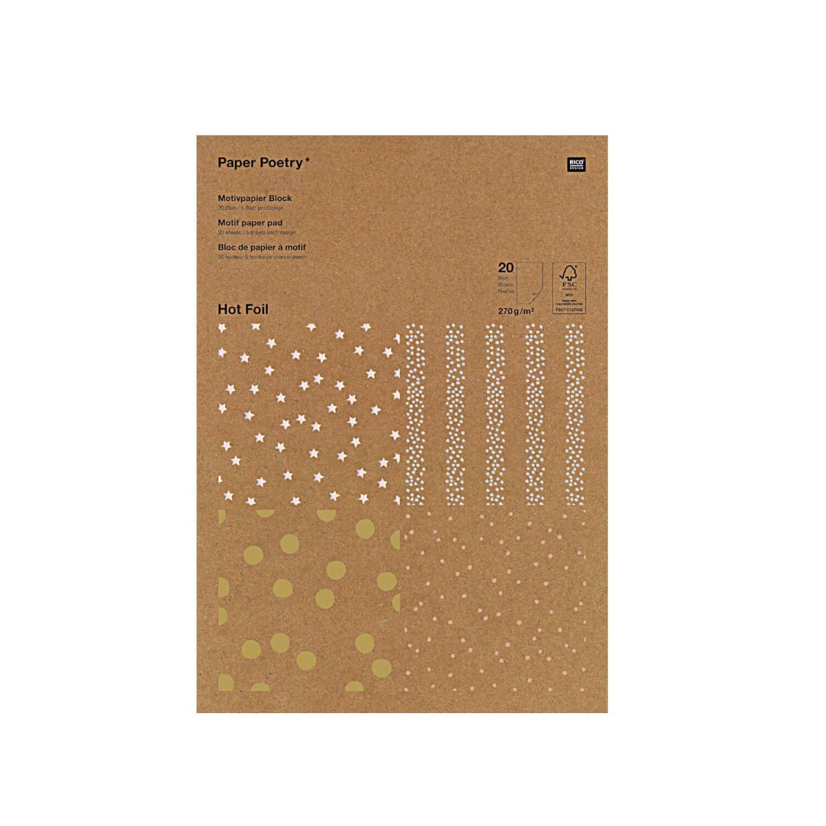 Motivpapier Kraftpapier von Rico Design