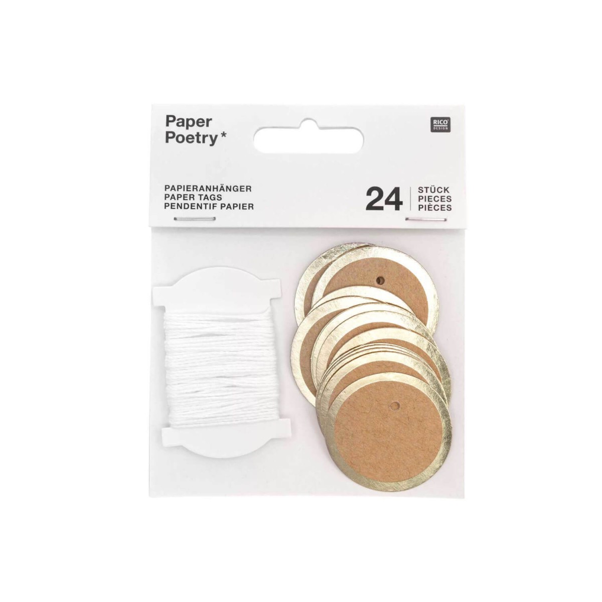 Paper Poetry Papieranhänger Kraftpapier inkl. Band