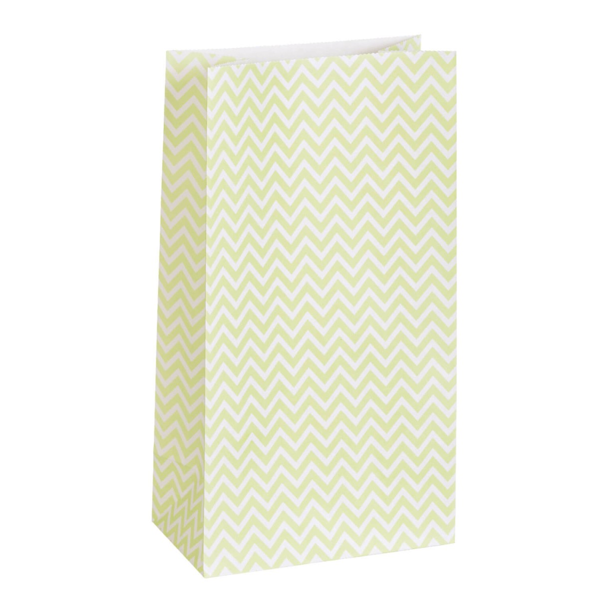Papiertüten Chevron-Muster grün weiß