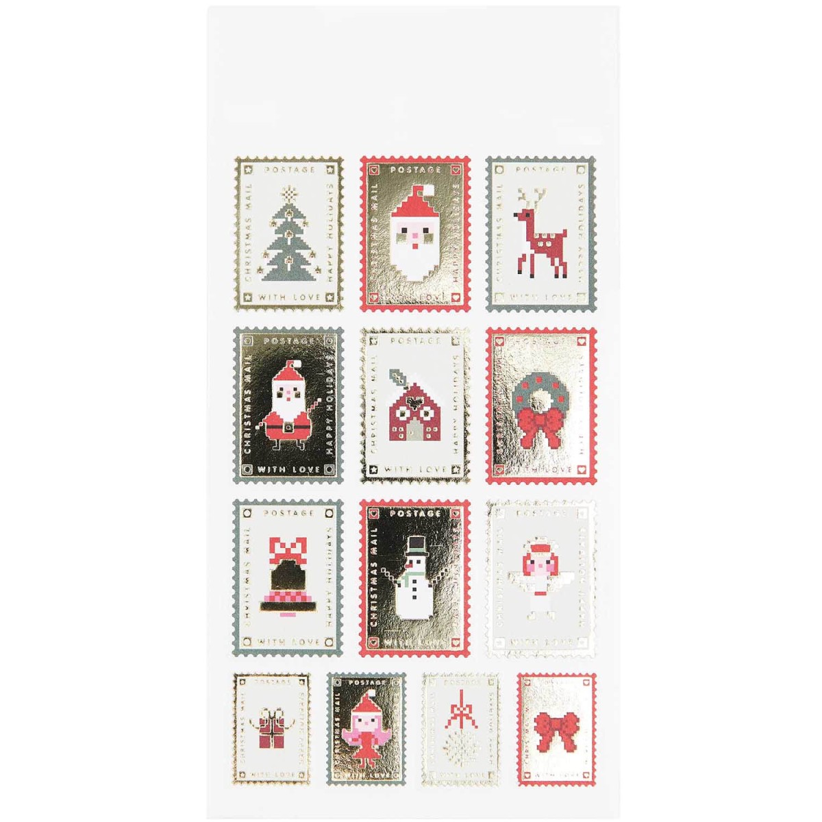 Papiersticker Weihnachtspost 3 Blatt