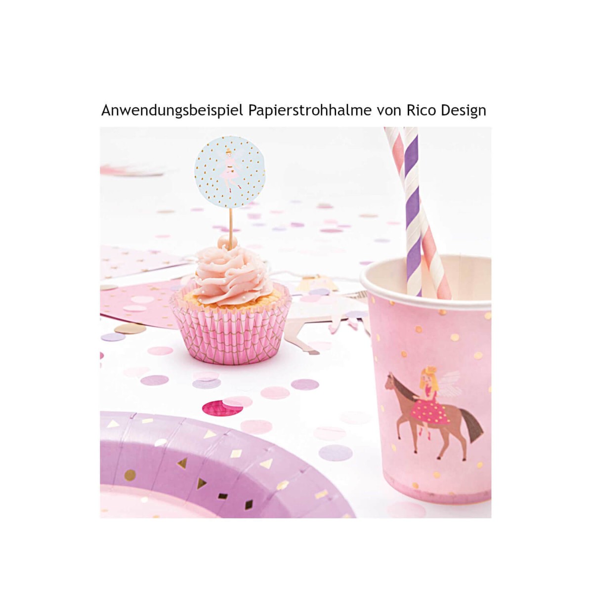 Deko-Idee Papierstrohhalme von Rico Design