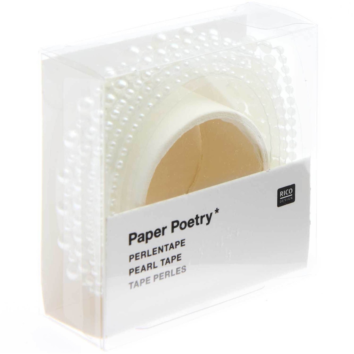 Perlentape linear Offwhitet 1,9 x 50 cm