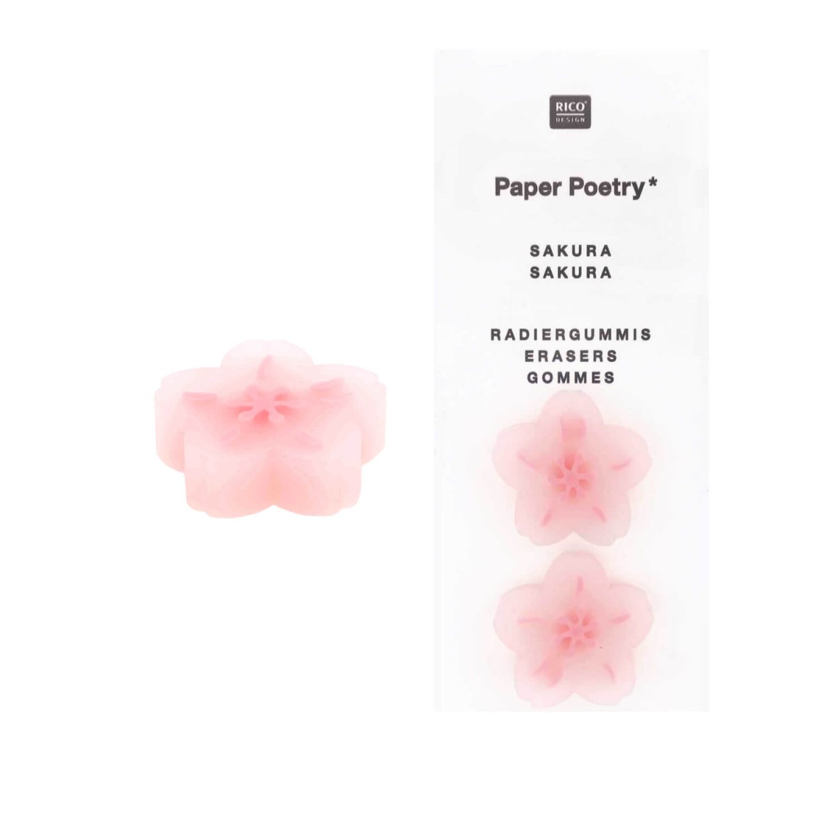 Radiergummis Kirschblüte rosa von Rico Design