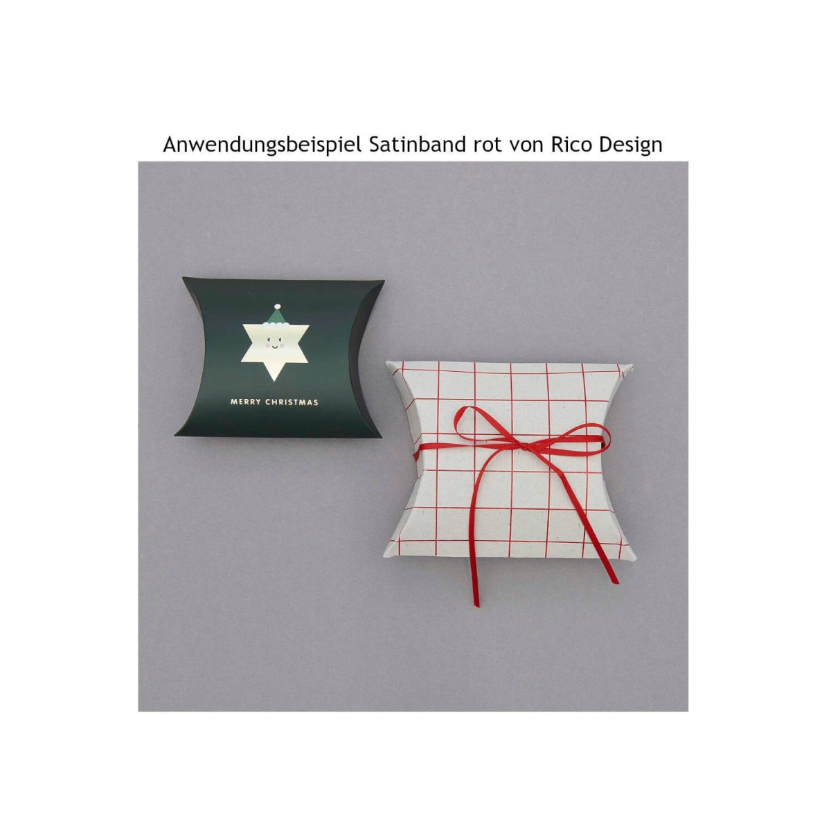 Anwendungsbeispiel Satinband rot von Rico Design