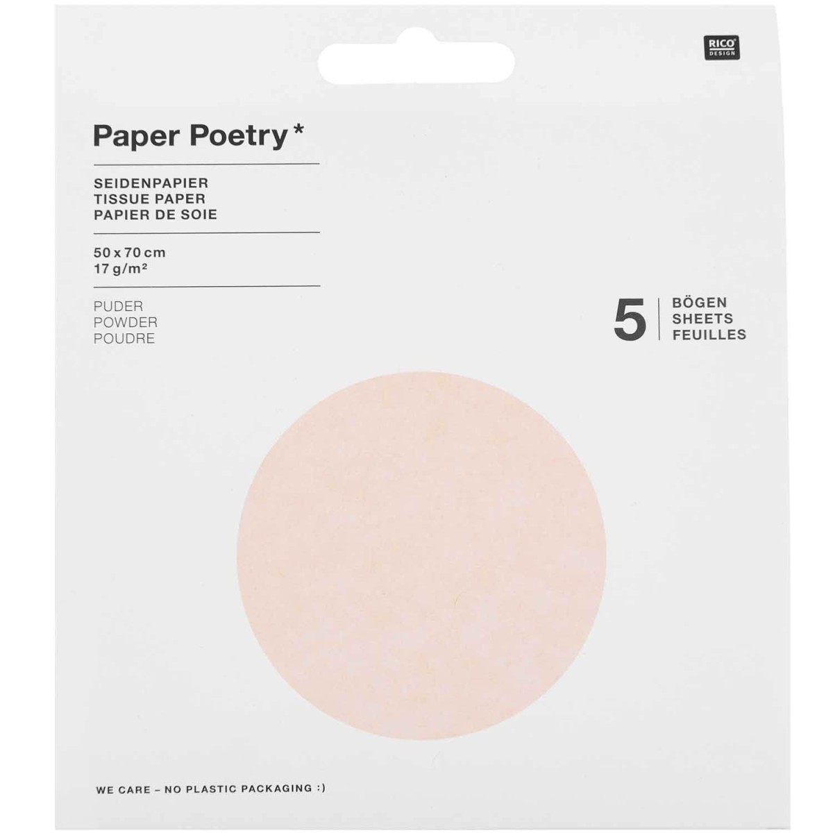 Paper Poetry Seidenpapier puder 5 Bögen