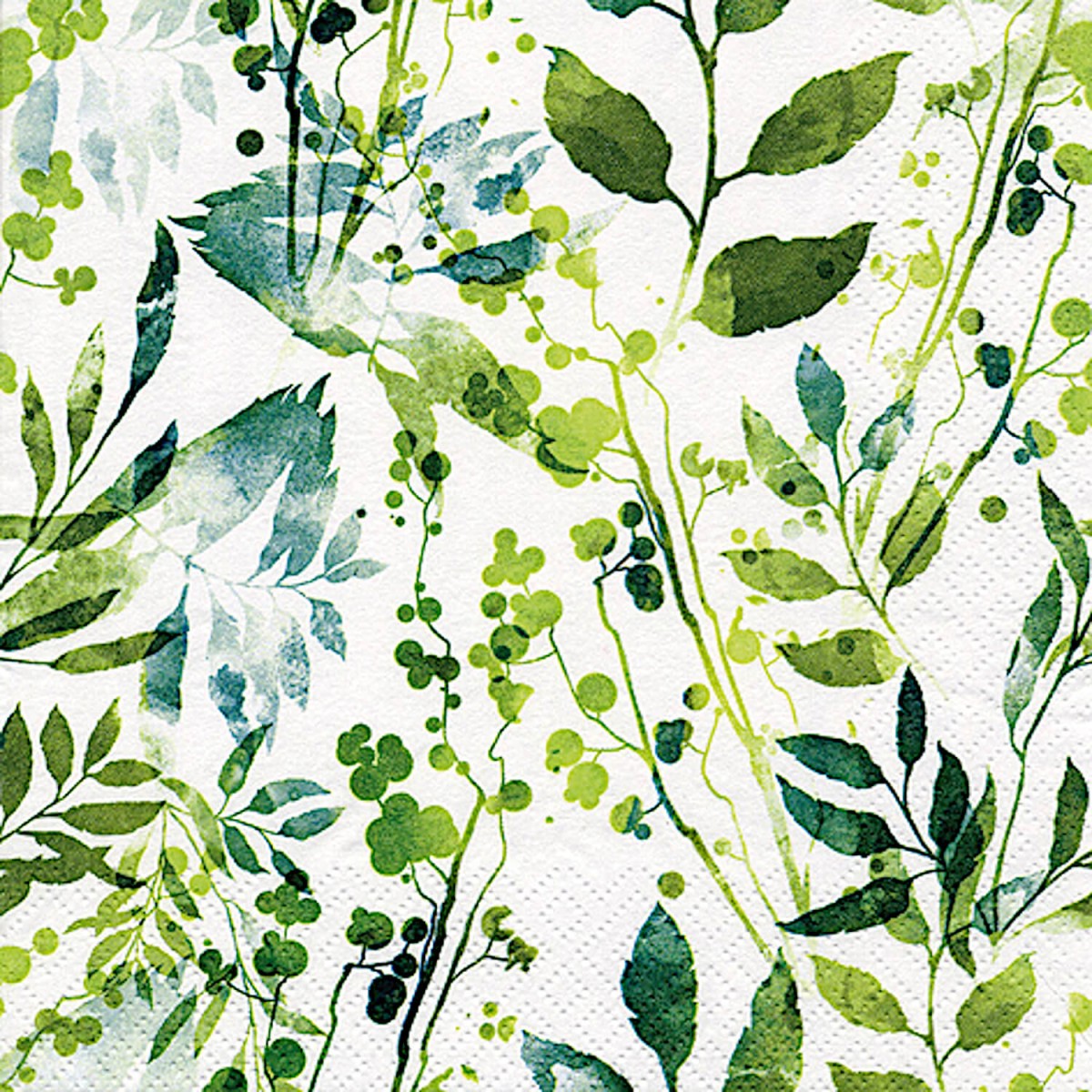 Servietten Boho Leaves & Herbs green