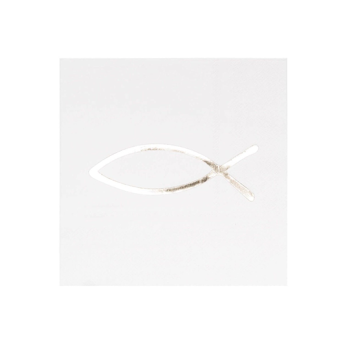 Serviette christliche Feste Fisch goldfarben
