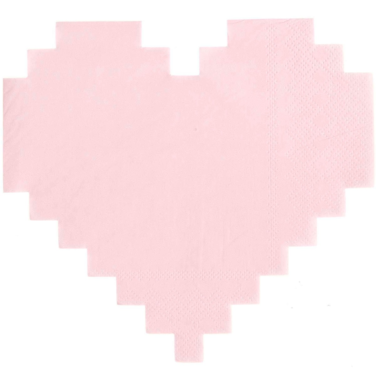 Servietten Pixel Herz rosa