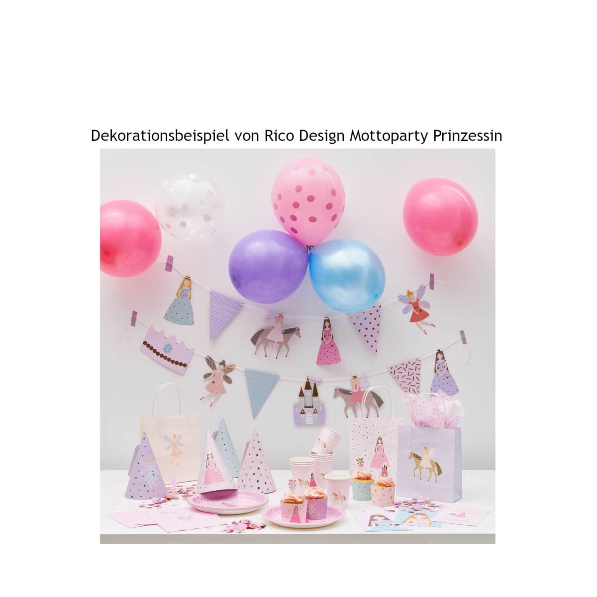 Dekorationsbeispiel Mottoparty Prinzessin von Rico Design