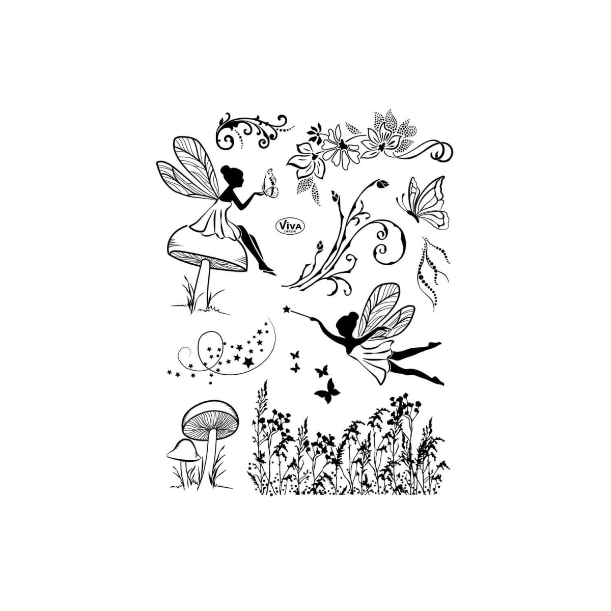 Silikonstempel Elfen von Viva Decor