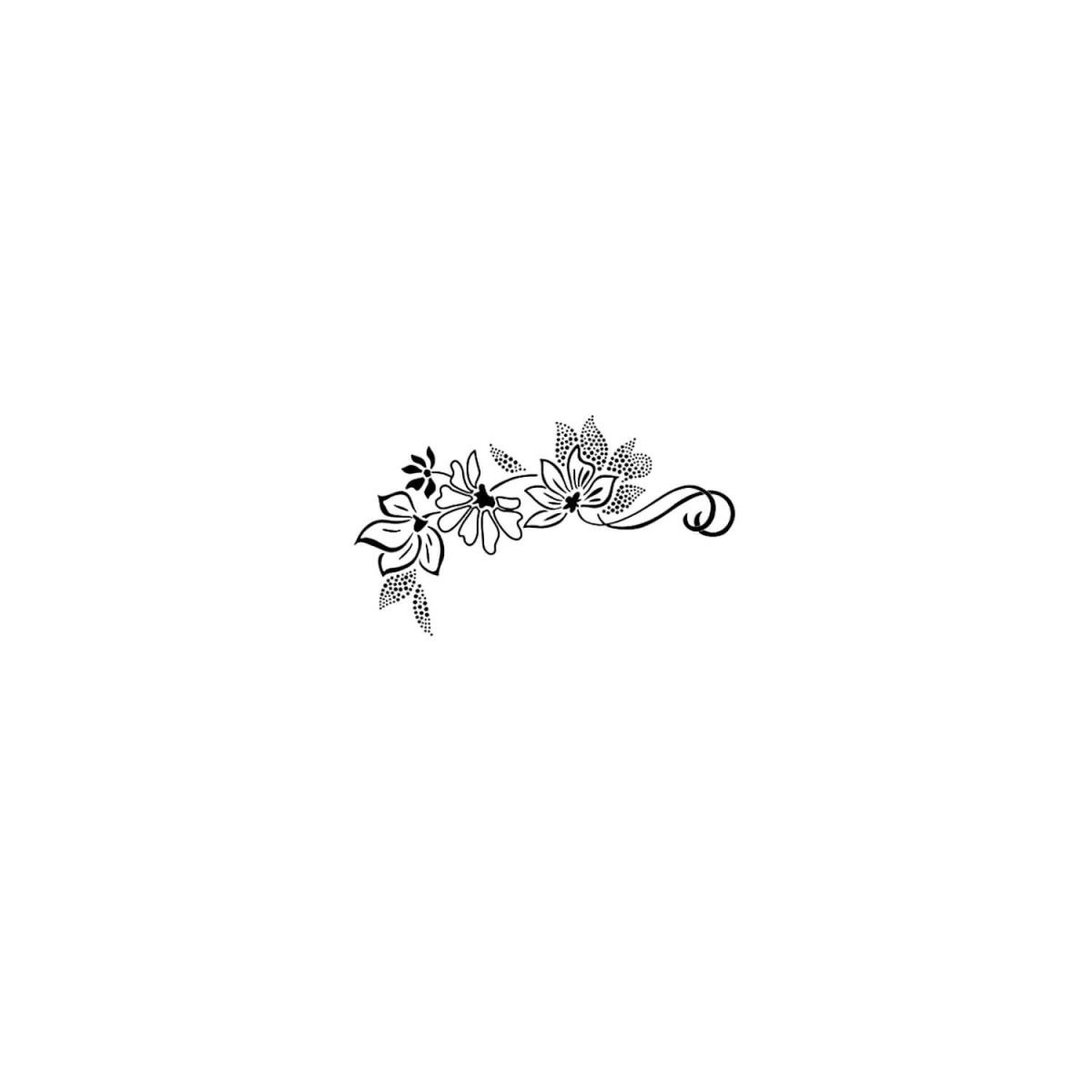 Stempel Blumenranke Detailansicht