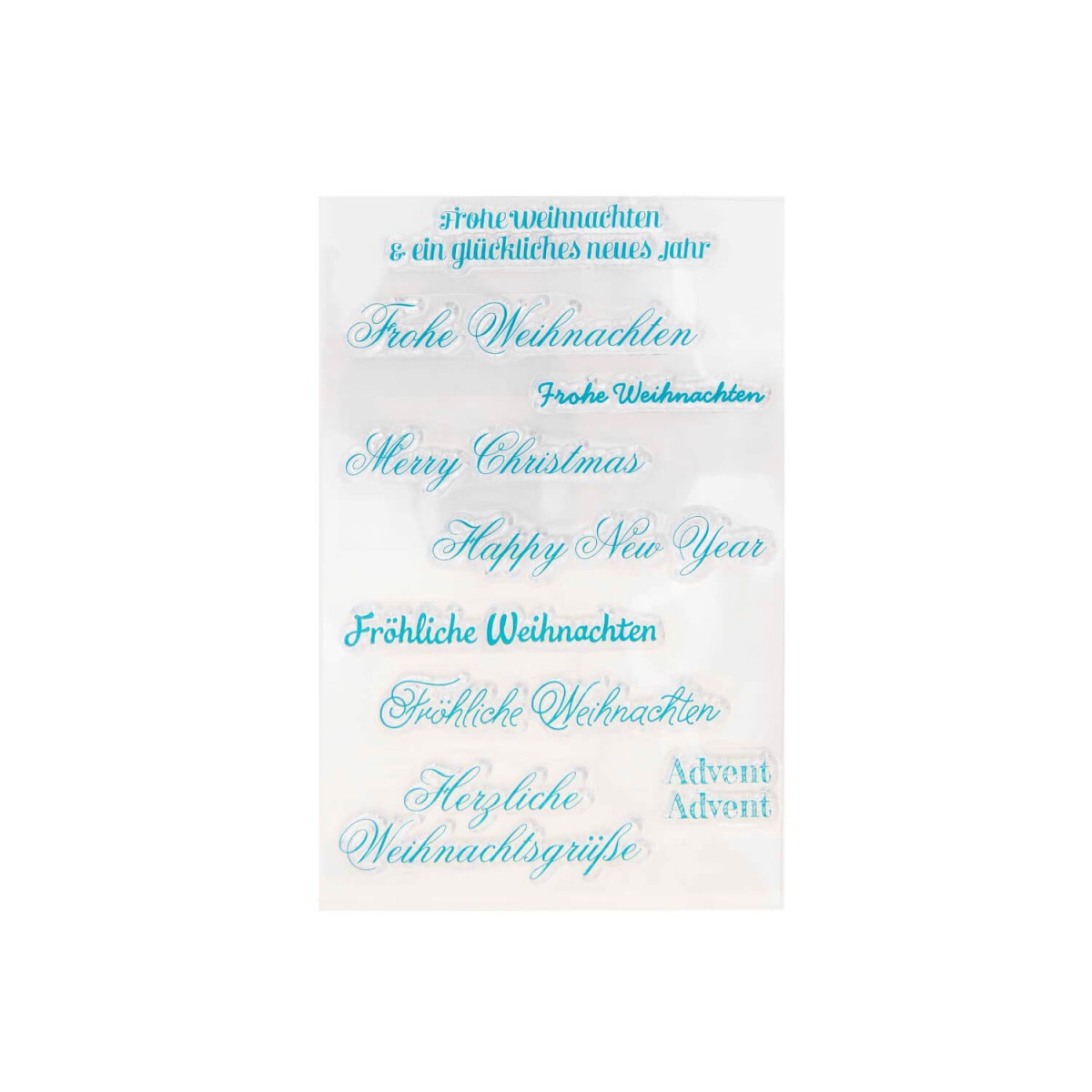 Stempelset weihnachtliche Schriften von Rico Design