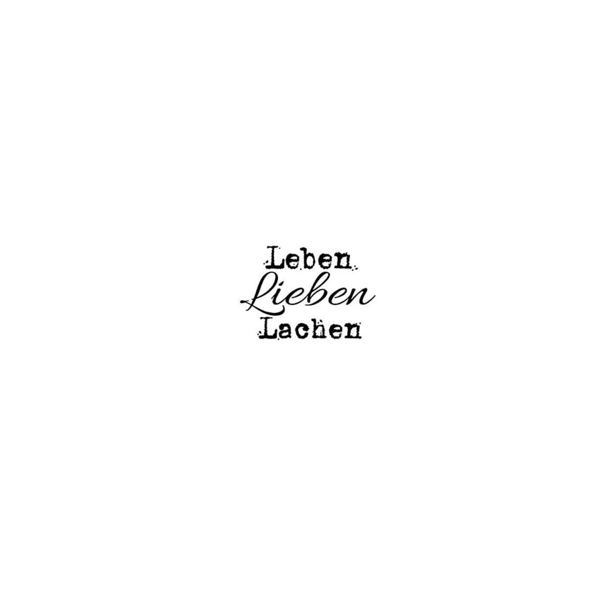 Detail Stempel Leben Lieben Lachen transparent