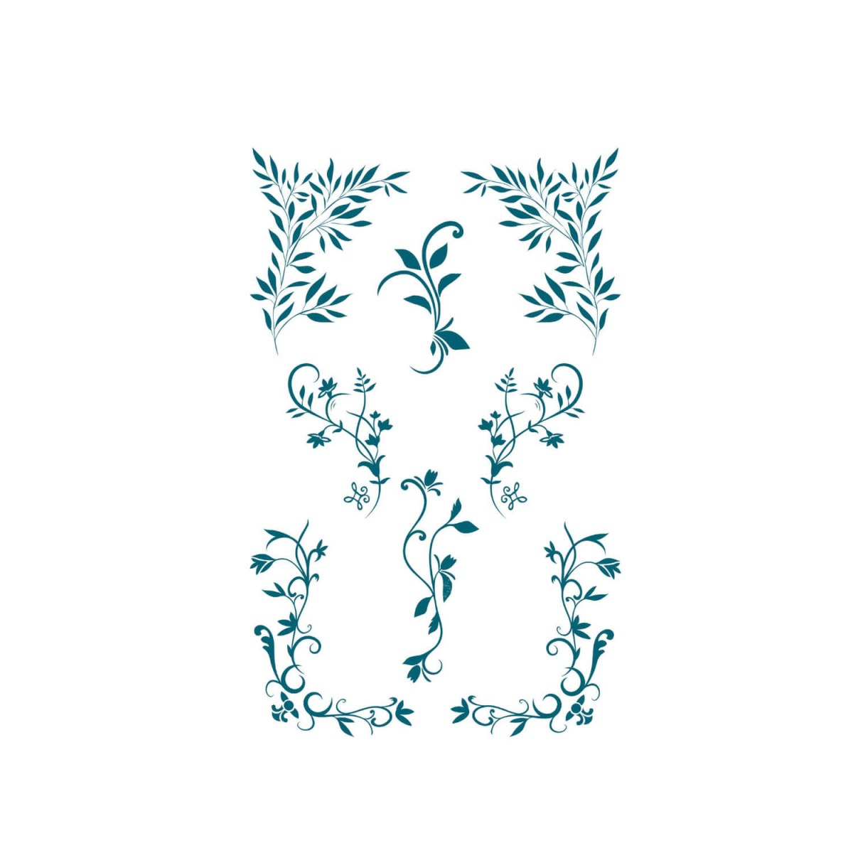 Paper Poetry Stempel transparent florale Schnörkel