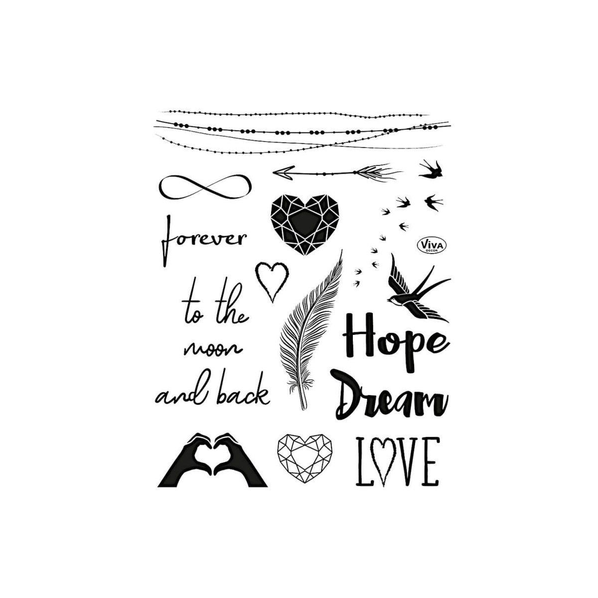 Stempelset Forever 15teilig von Viva Decor