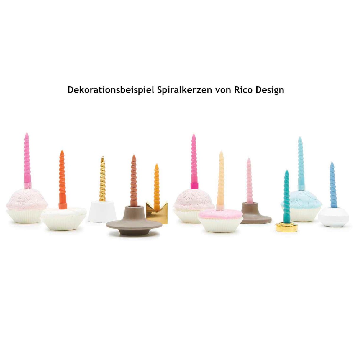 Dekorationsbeispiel Spiral Kerzen 12 mm Durchmesser