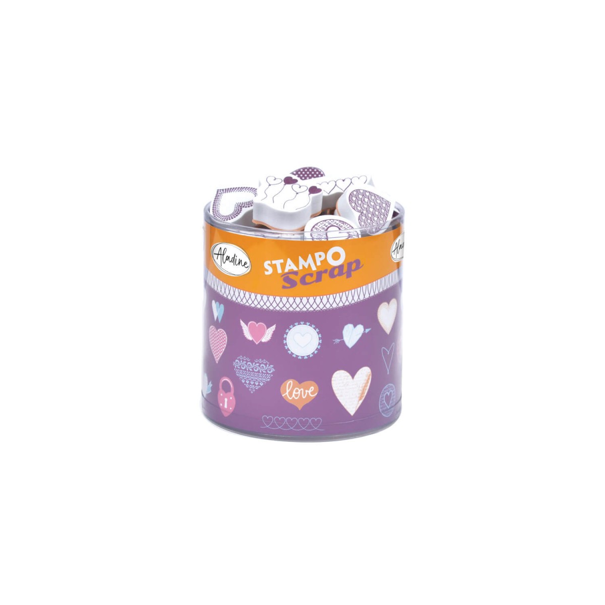 Aladine Stempelset Herzen