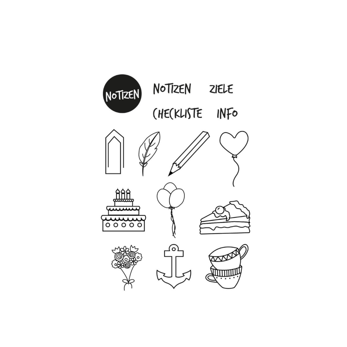 Stempelset Bullet Journal von efco