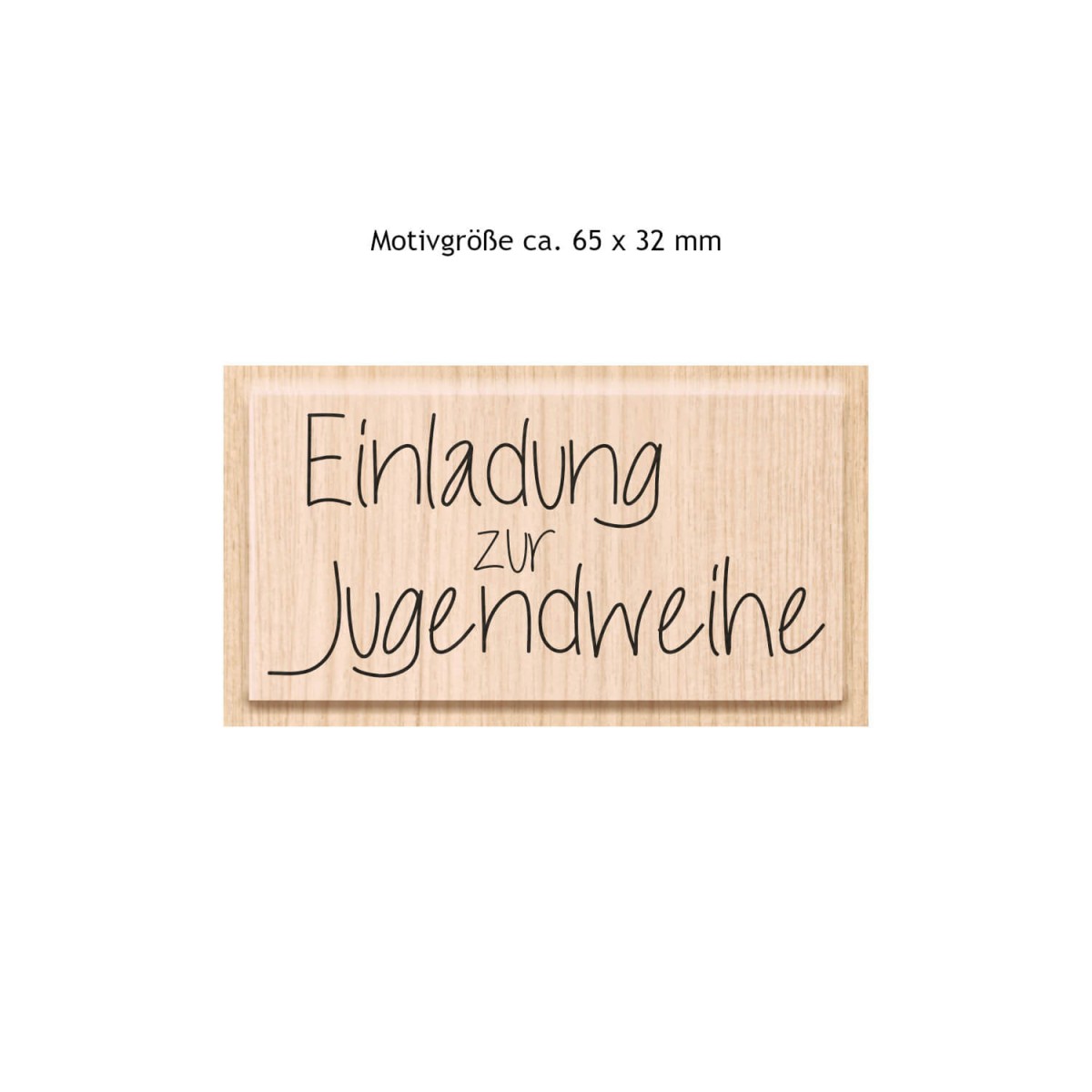 Stempel Einladung zur Jugendweihe Motiv 65x32mm
