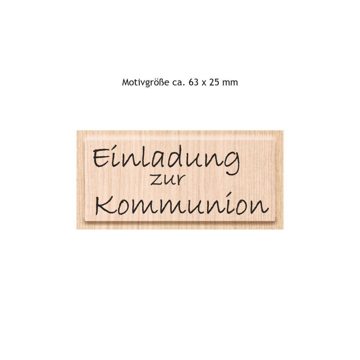 Motivgröße Stempel Einladung Kommunion 63 x 25 mm