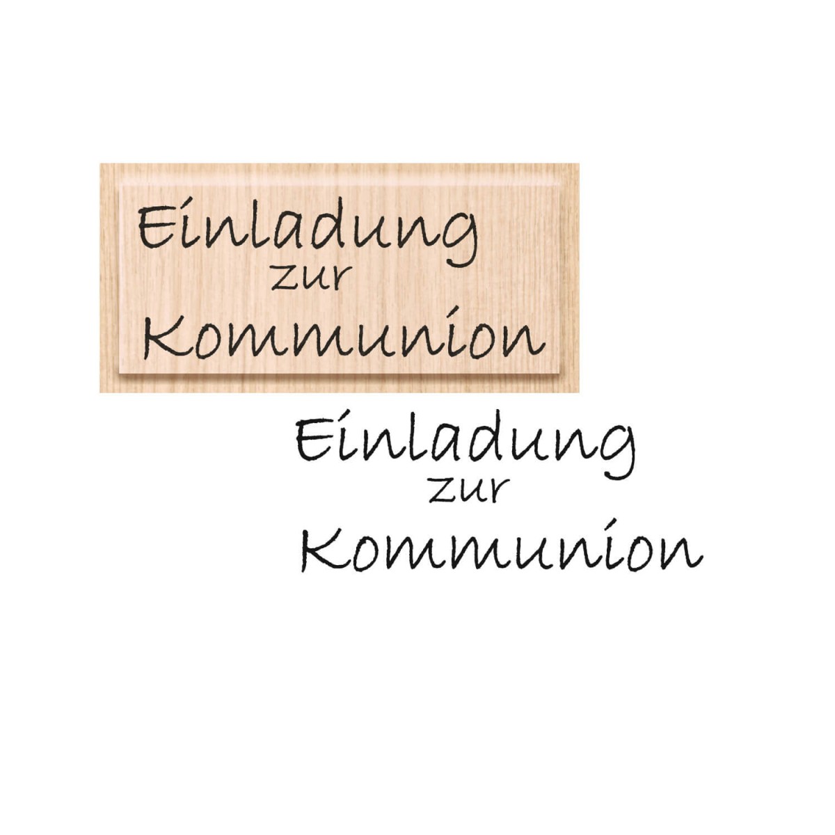 Stempel Einladung Kommunion mit Motivabbildung