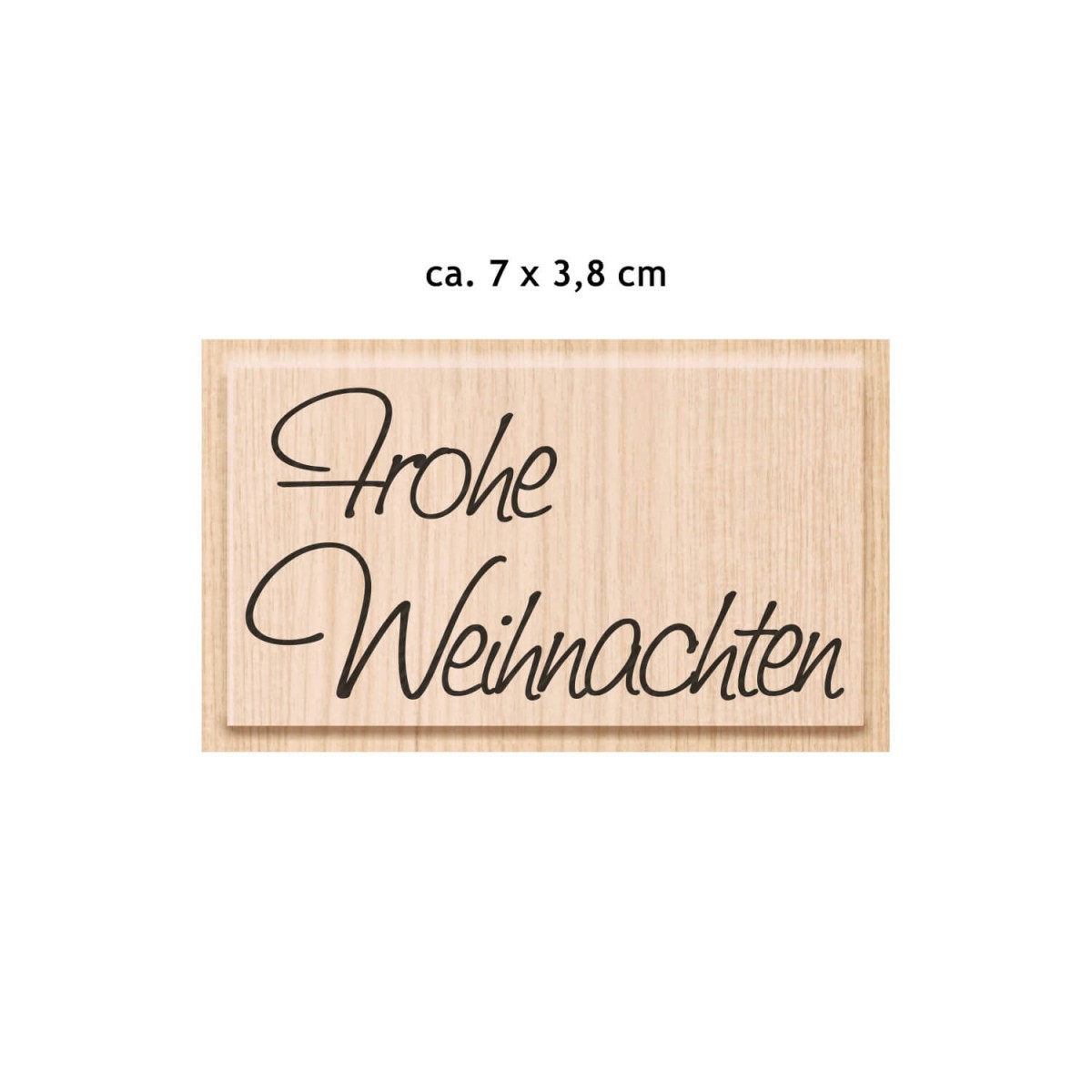 Stempel Frohe Weihnachten 7 x 3,8 cm
