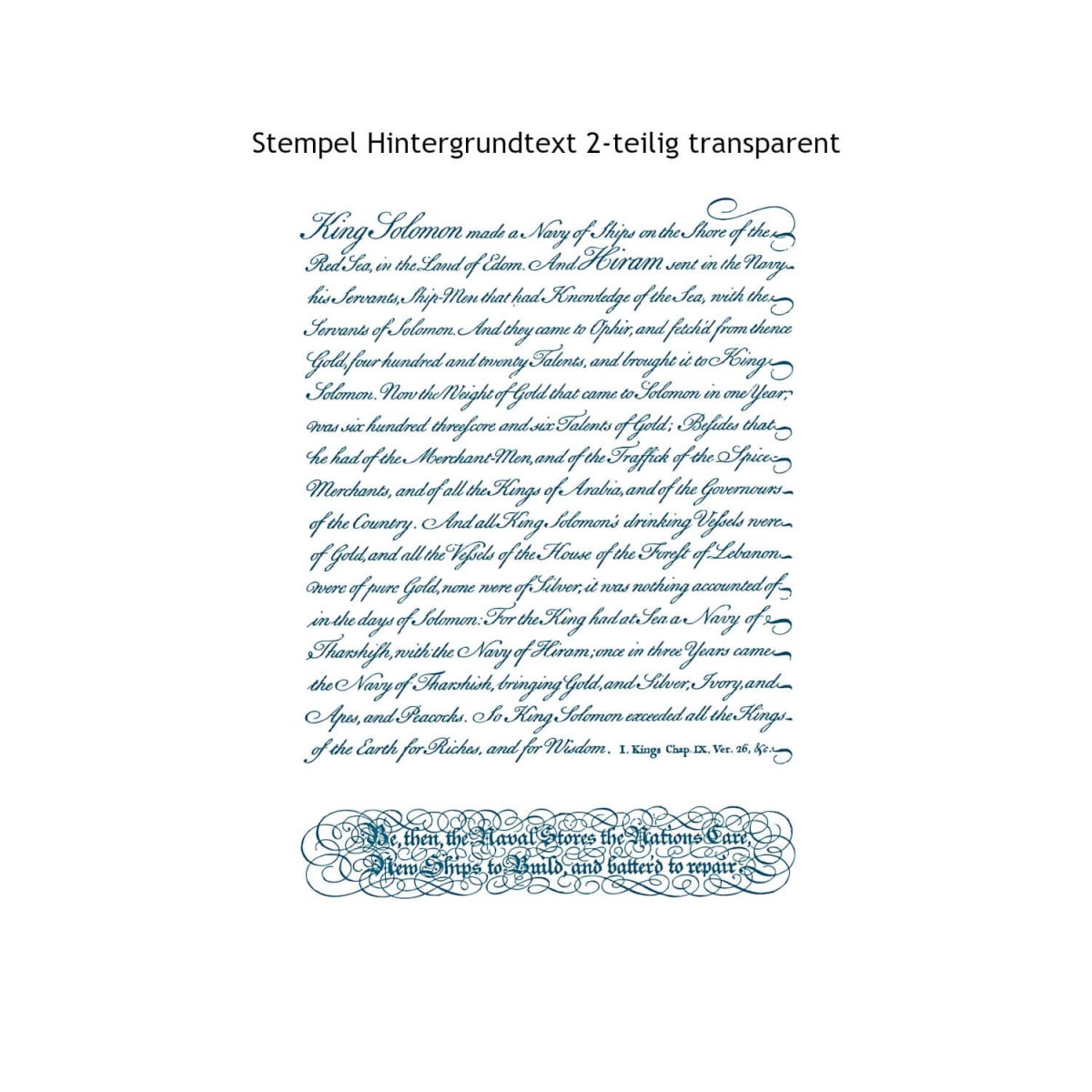 Stempel Hintergrundtexte transparent 2-teilig