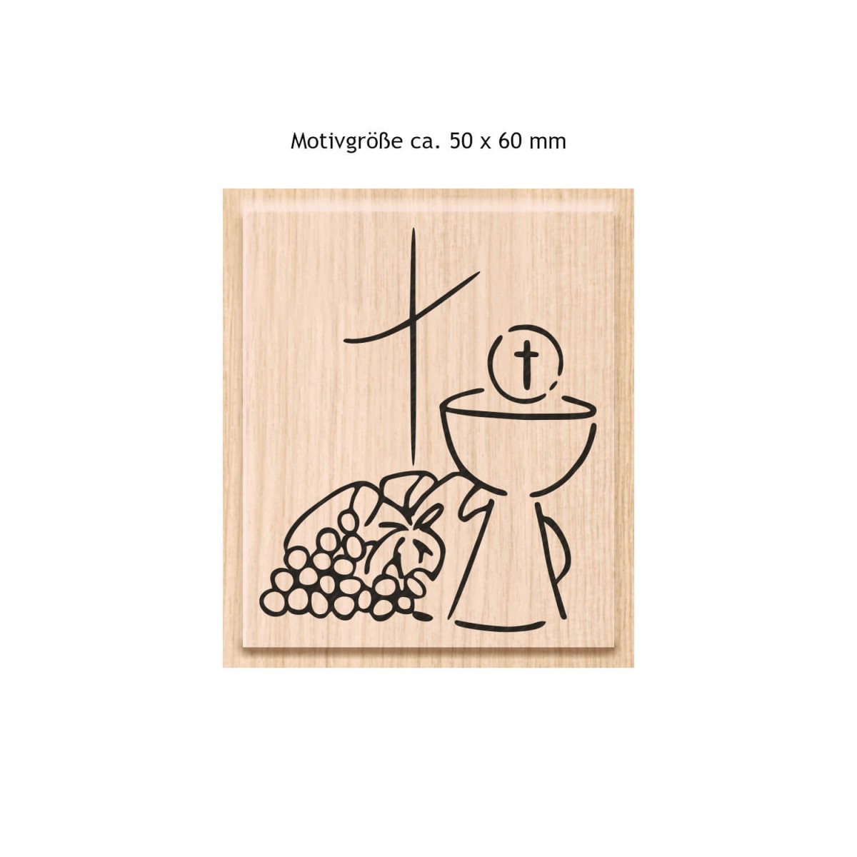 Stempel "Kelch, Brot, Wein" Motivgröße 50 x 60 mm