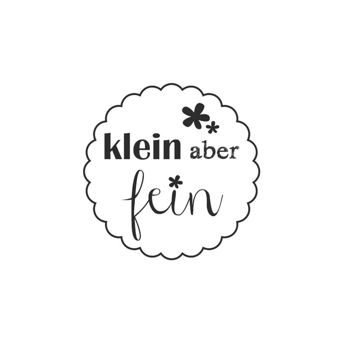 Motivdetail Stempel klein aber fein