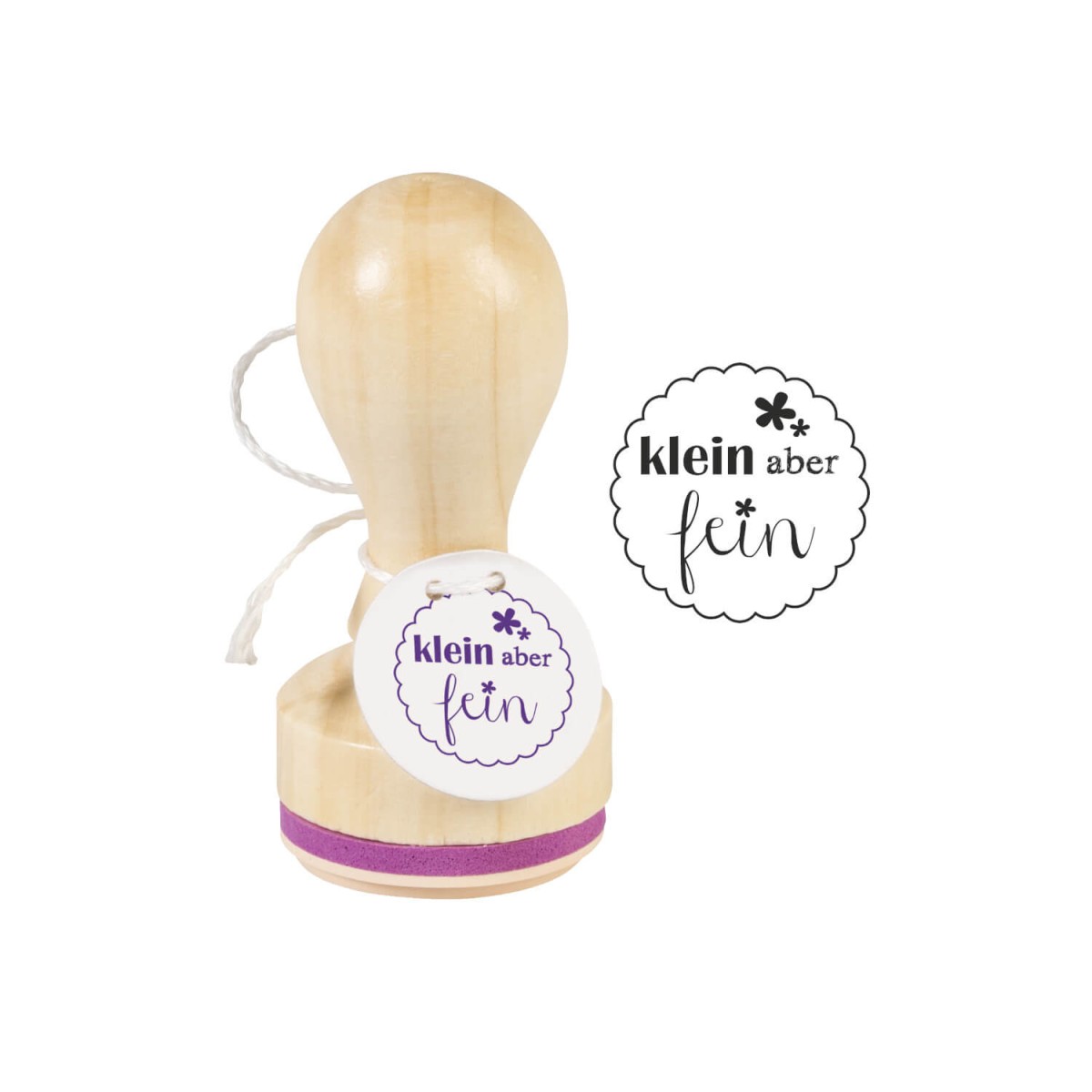 Holzstempel "klein aber fein" von HEYDA