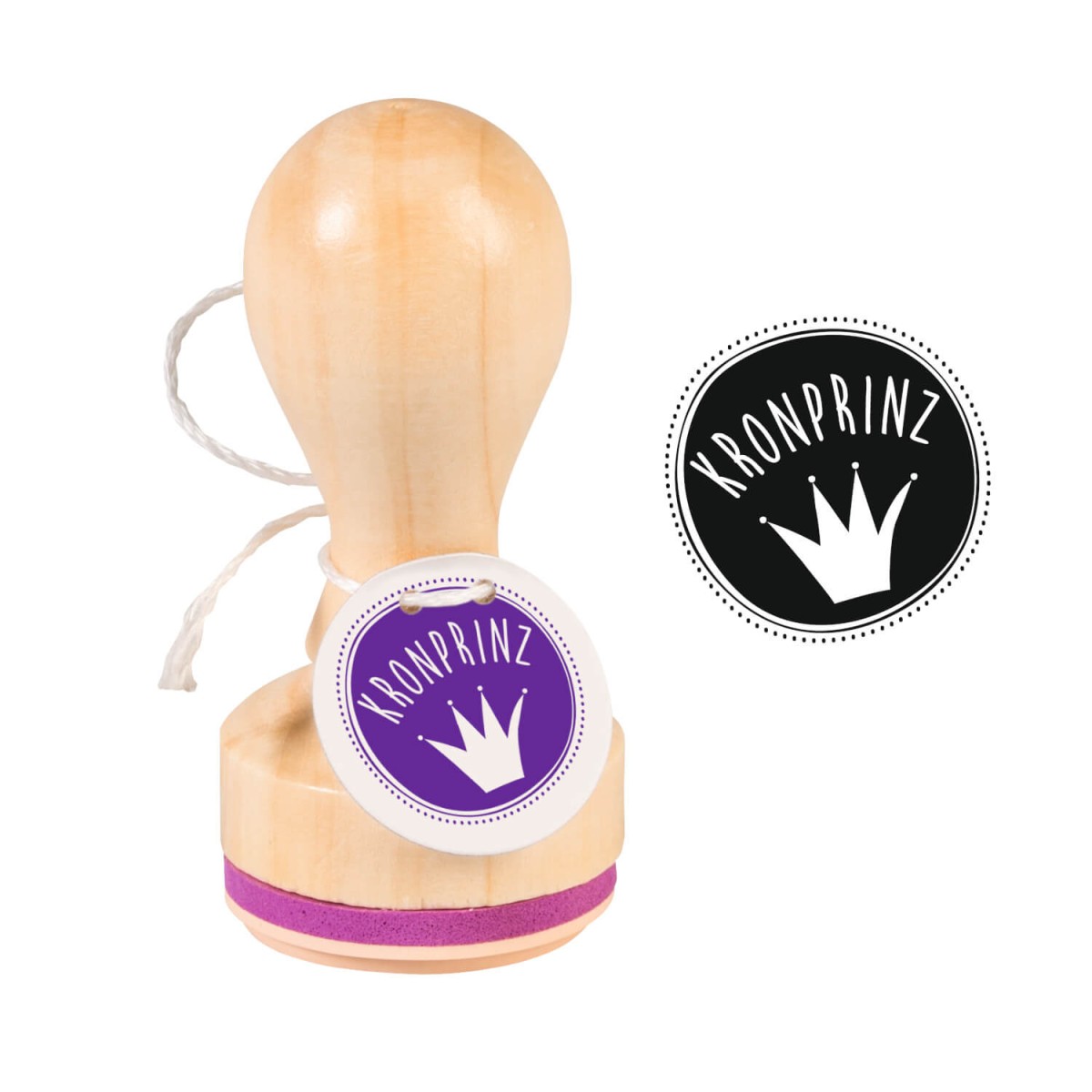 Stempel Kronprinz Ø 32 mm mit Motivabbildung