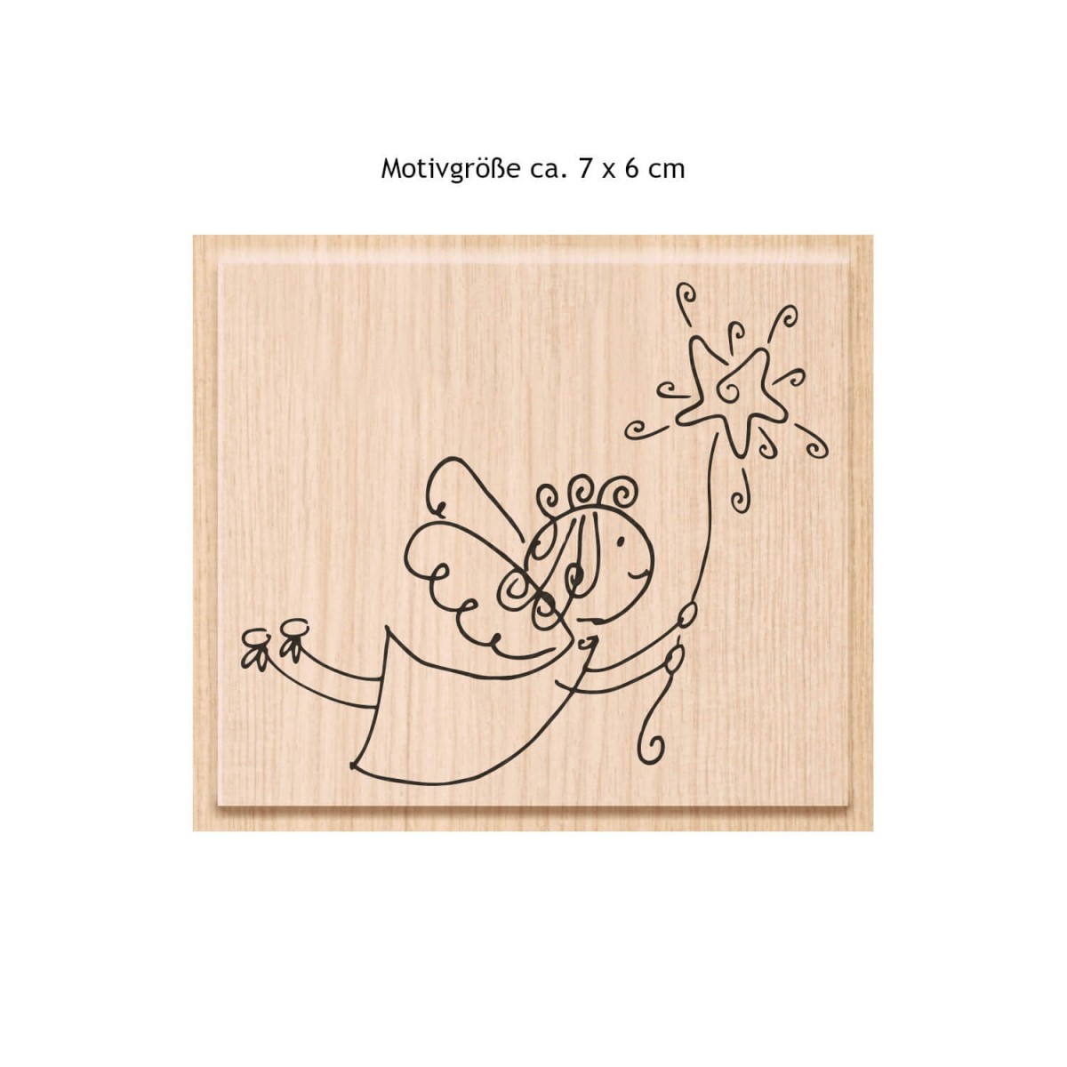 Weihnachtsstempel Frohe Botschaft 7 x 6 cm