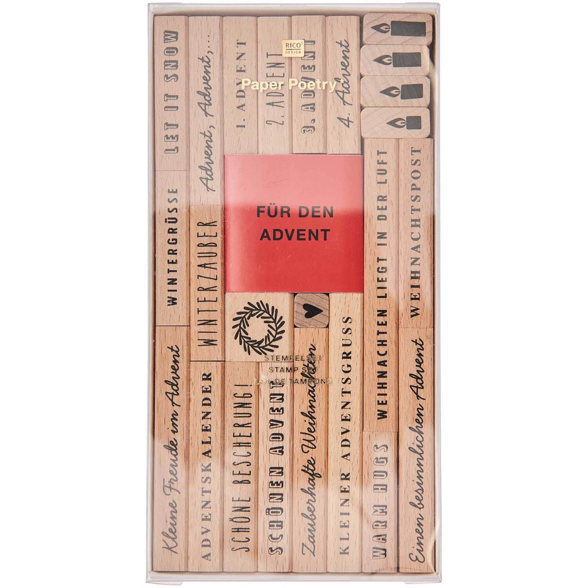 Paper Poetry Stempelset für den Advent 25-teilig