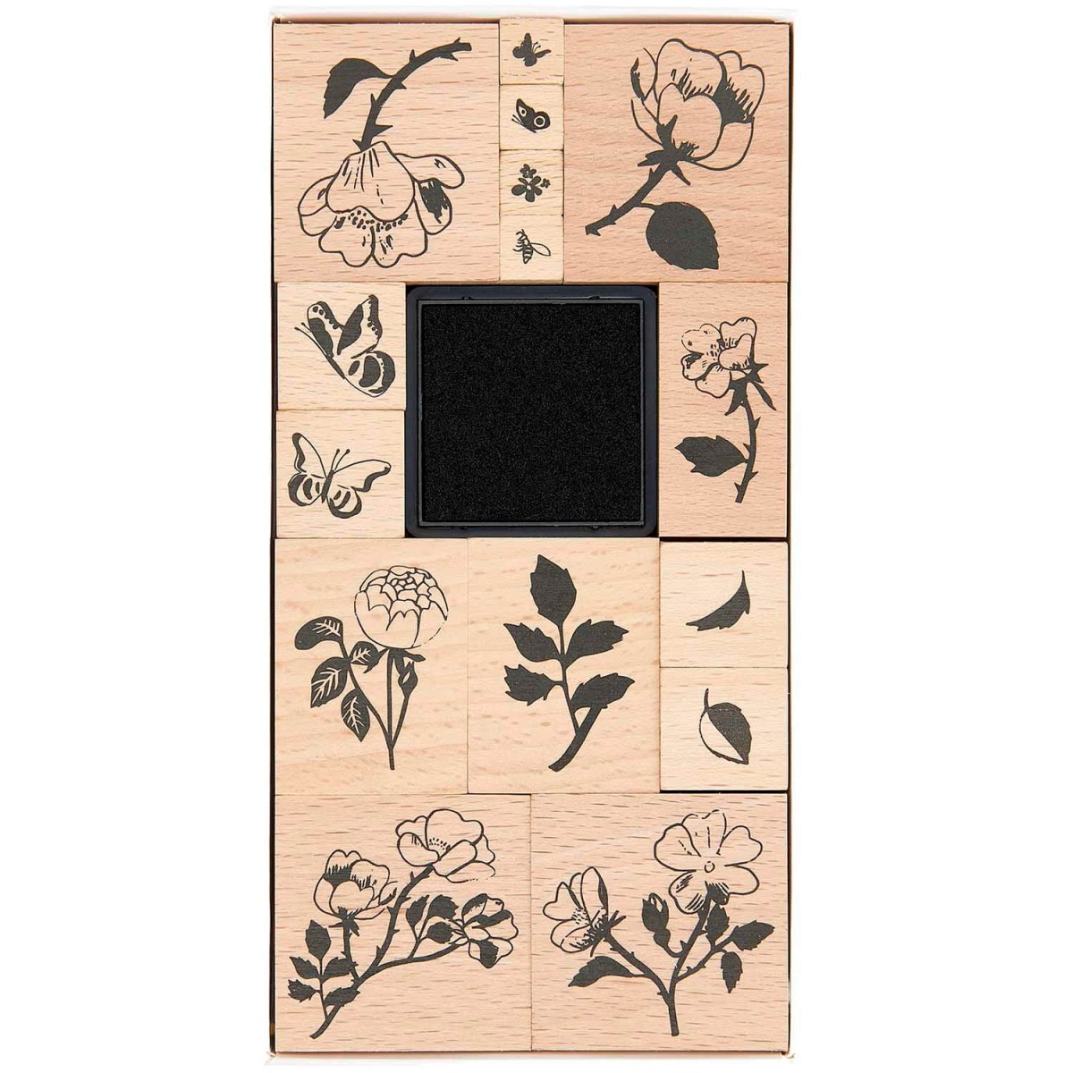 Stempelset "La Vie en Rose" – Roses, 16-teilig