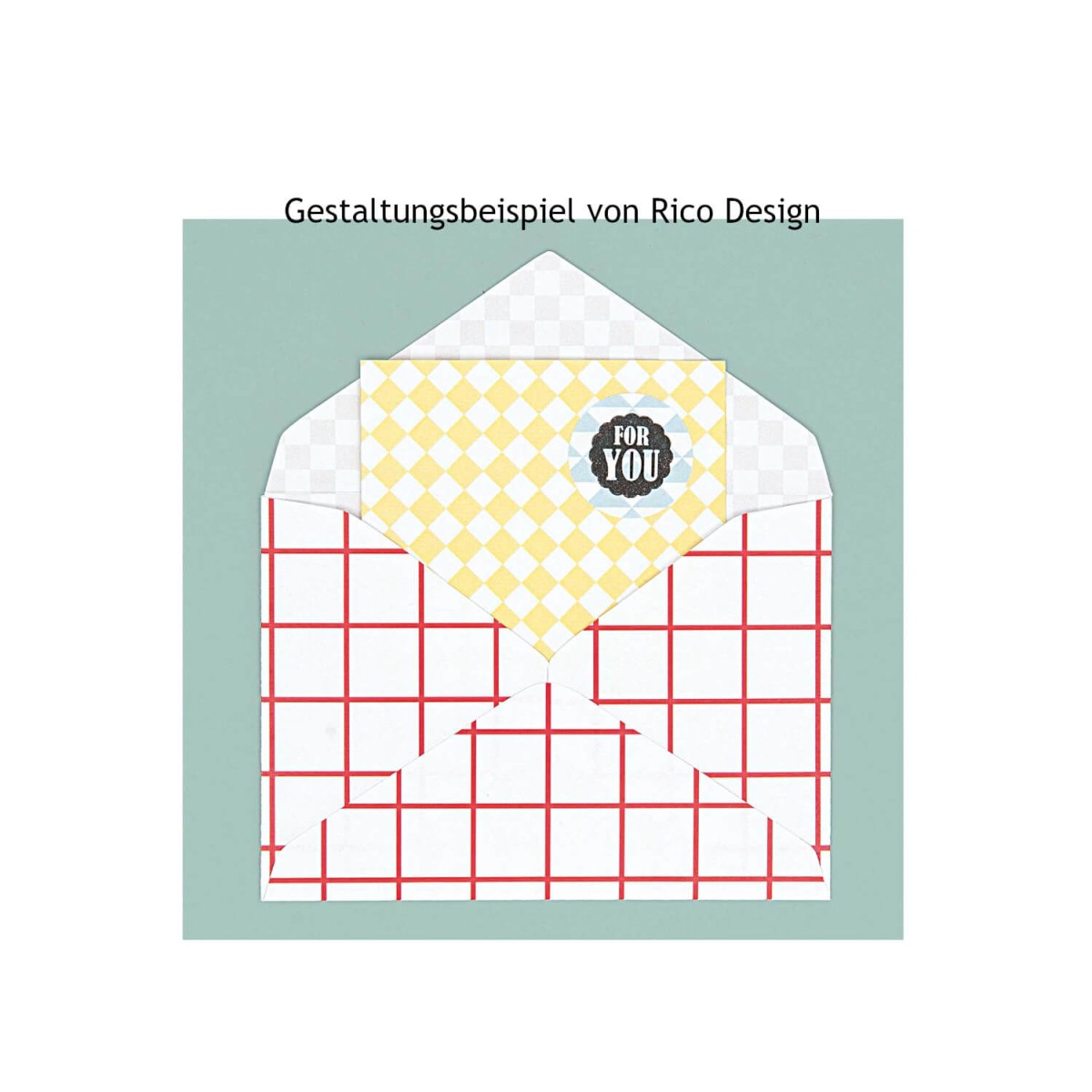Beispiel mit Stempelset Made by me von Rico Design