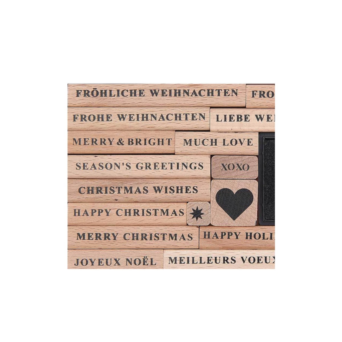 Detailansicht Stempelset Merry Christmas serif