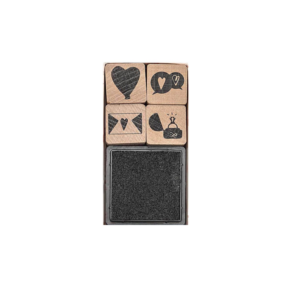 Holzstempel Save the Date mit Stempelkissen Detailansicht