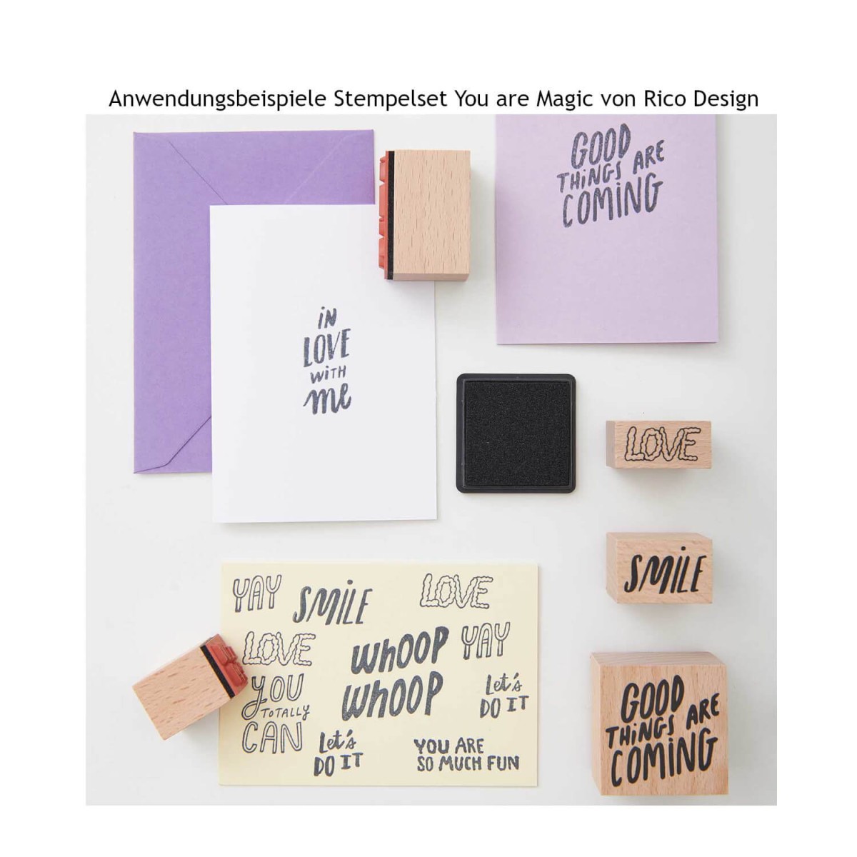 Anwendungsbeispiele Stempelset You are Magic von Rico Design