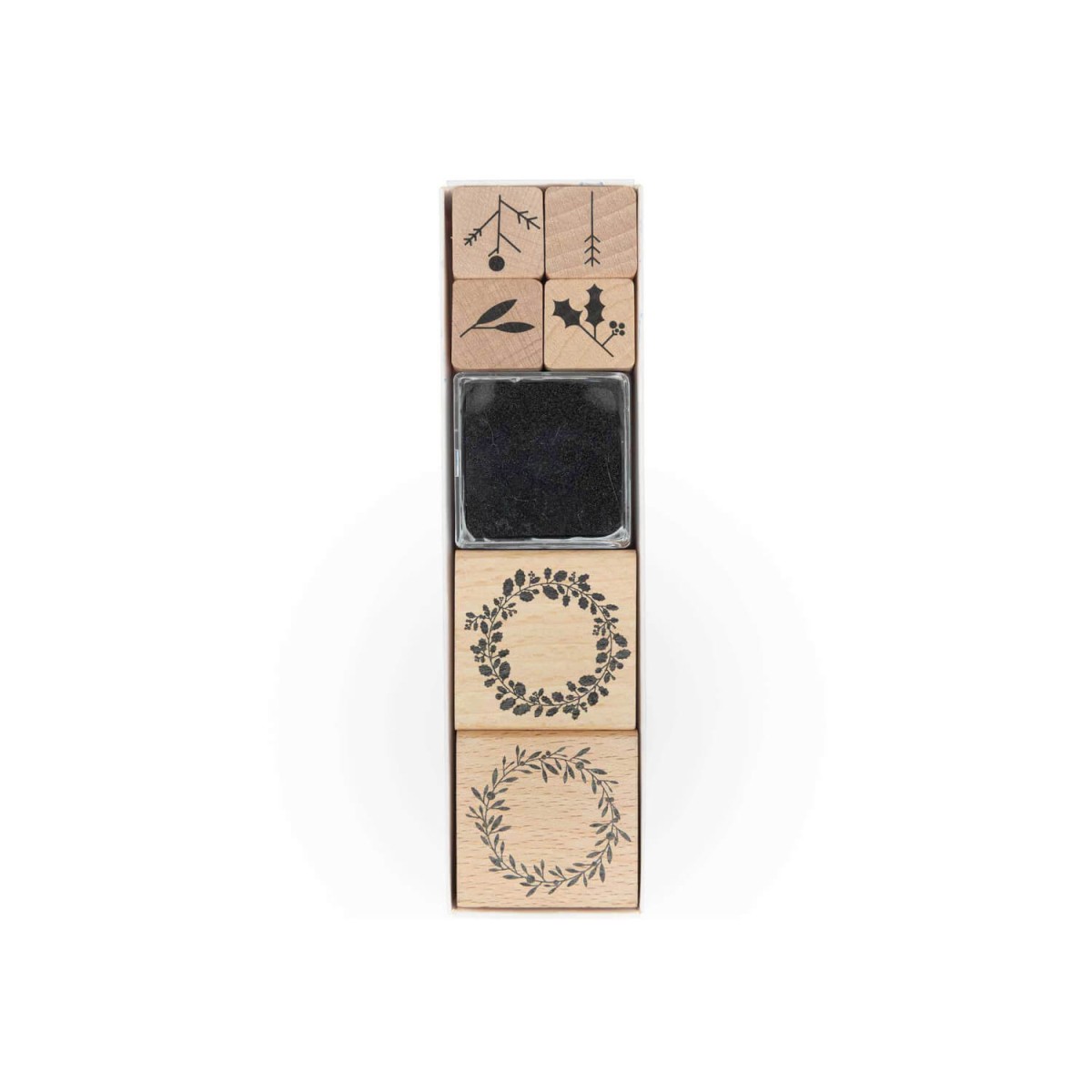 Holzstempel XMAS mit Zweigen Rico Design
