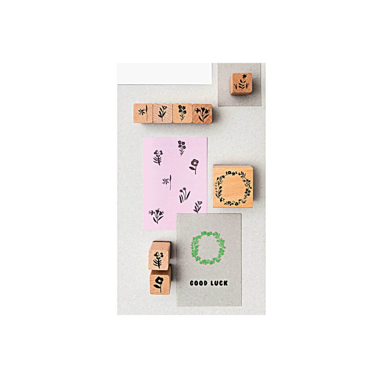 Beispiele Stempelset Blumenkranz PaperPoetry