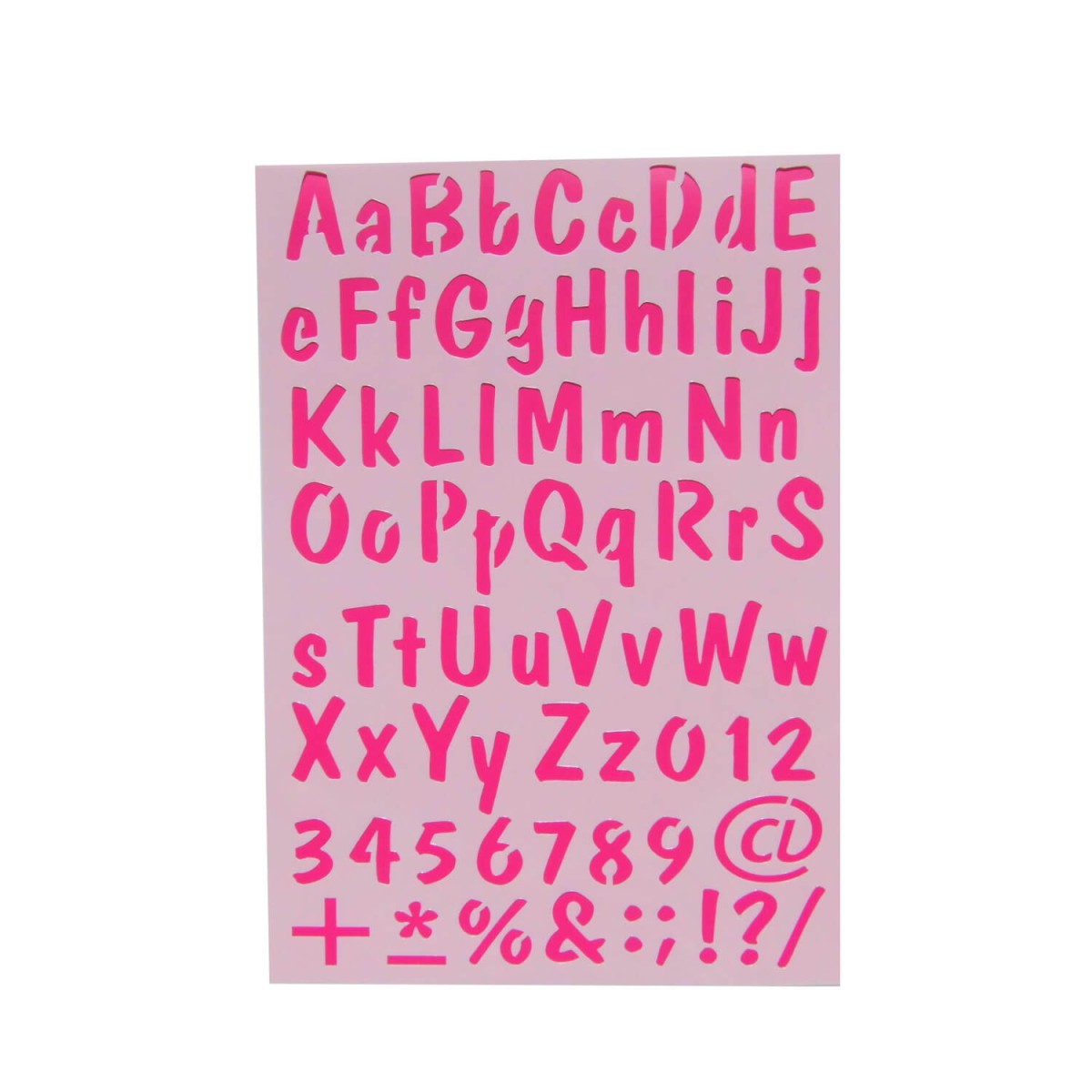 Schablone Alphabeth