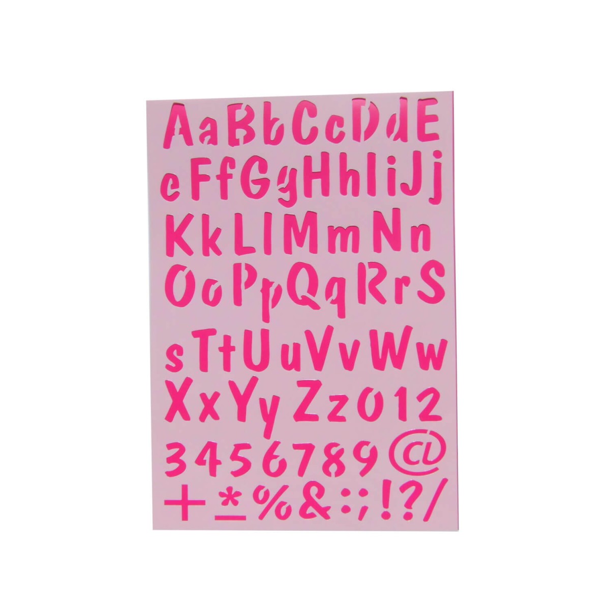 Schablone Buchstaben