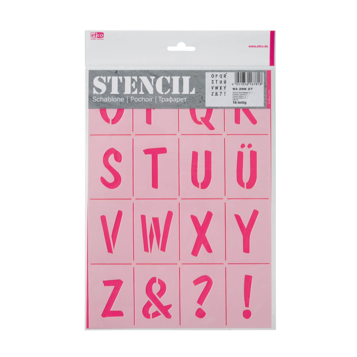 Stencil Buchstaben von efco