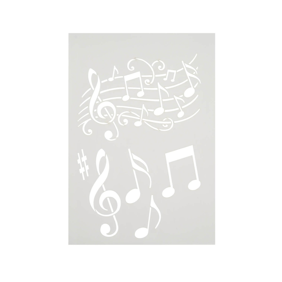 Schablone Musiknoten
