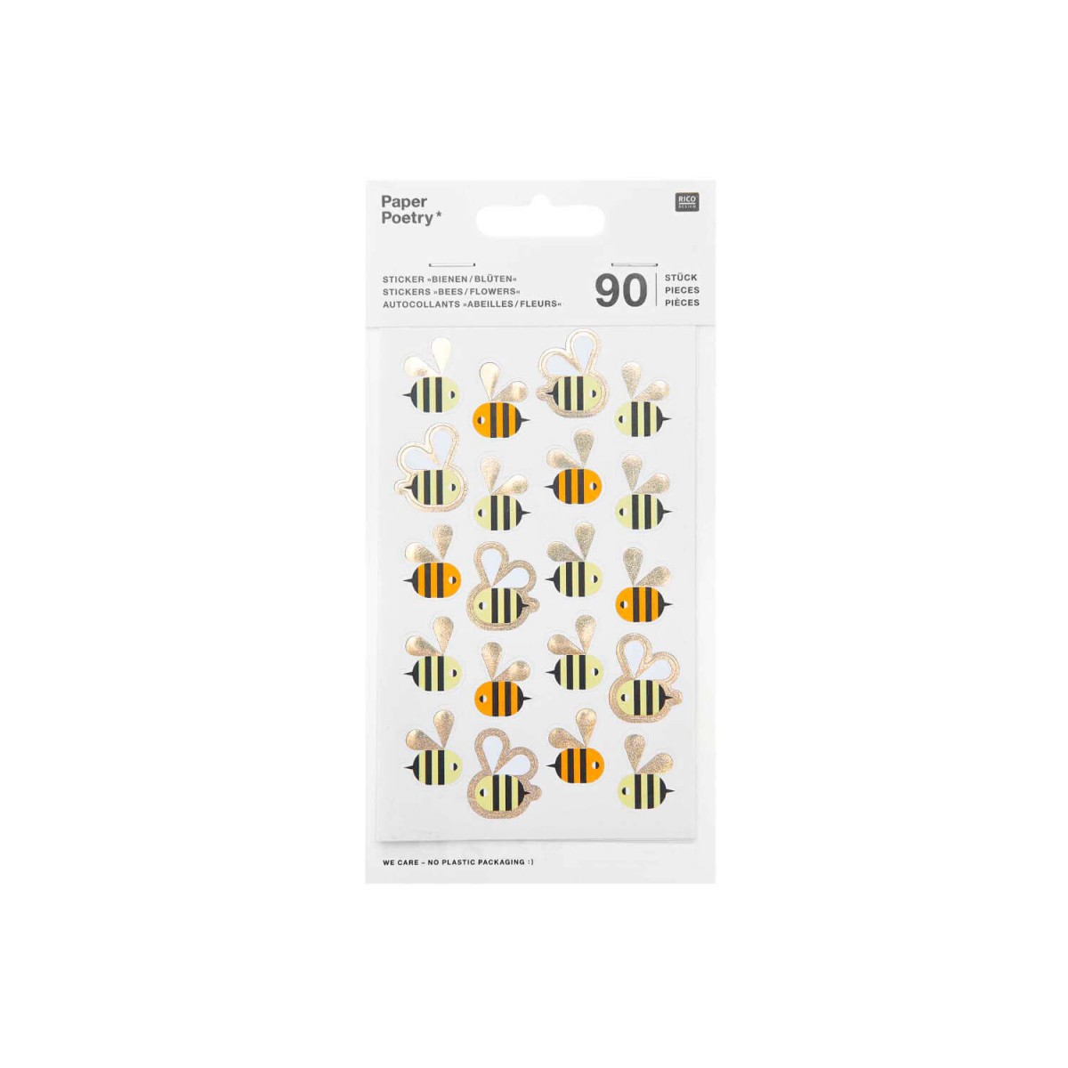 Paper Poetry Sticker Bienen und Blüten